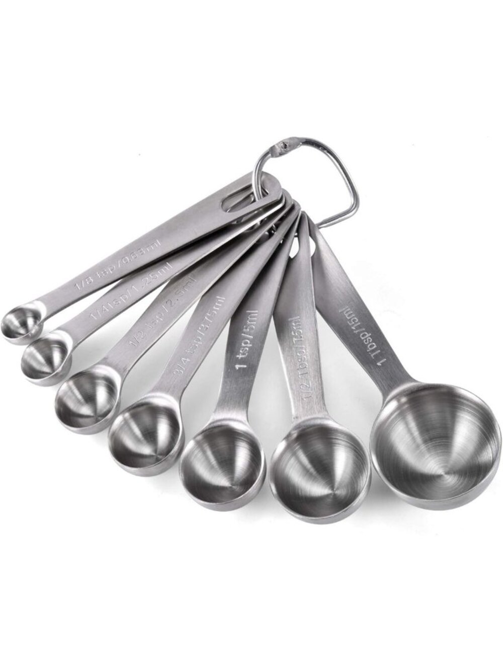 7-Piece Stainless Steel Measuring Spoons Set for Dry & Liquid Ingredients